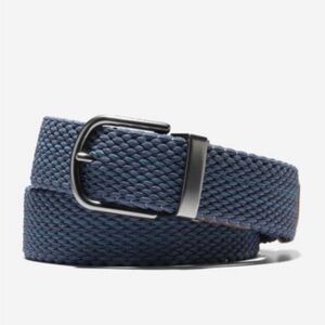 New Cole Haan Men’s Reversible Blue Woven Leather Belt